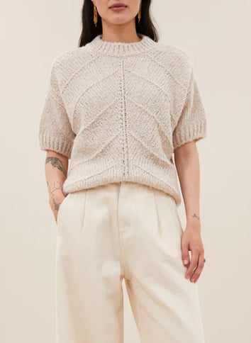 Straight round-neck knit sweater BY BAR Black